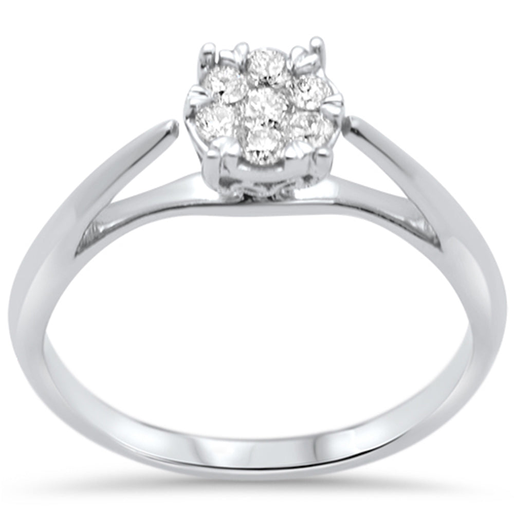 .25ct F SI 14K White Gold DIAMOND Solitaire Engagement Ring Size 6.5