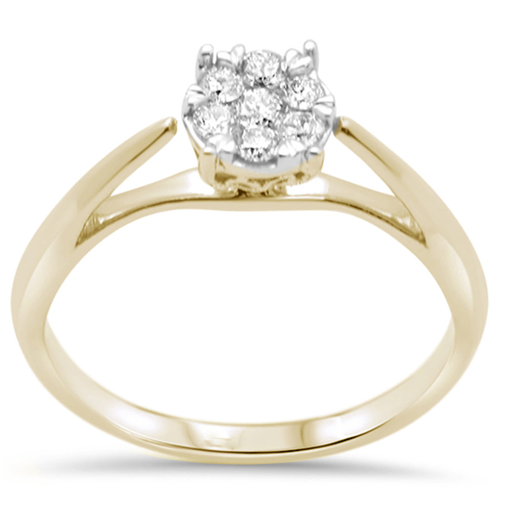 .25ct F SI 14K Yellow Gold DIAMOND Solitaire Engagement Ring Size 6.5