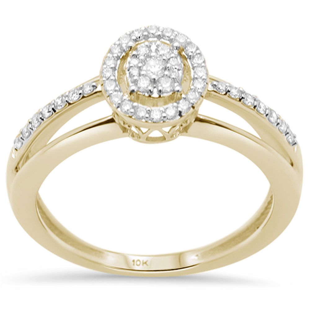 .25ct F SI 10K Yellow GOLD Diamond Engagement Ring Size 6.5