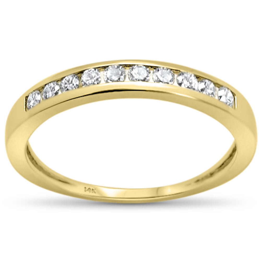 .26ct G SI 14K Yellow Gold Diamond Wedding Anniversary Band RING Size 6.5