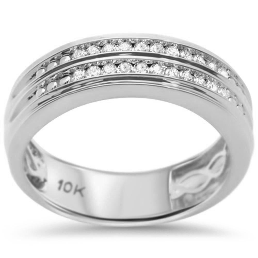 ''SPECIAL! .28CT G SI 10KT White Gold DIAMOND Men's DIAMOND Ring Size 10''