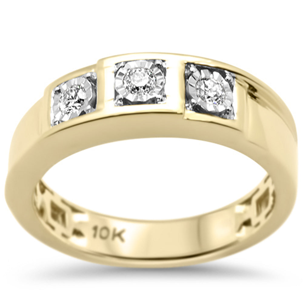 .23ct G SI 10K Yellow Gold Men's Diamond RING Size 10