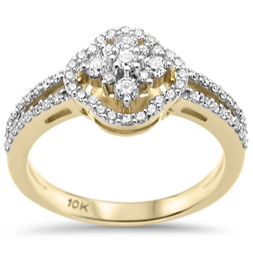 ''SPECIAL! .51ct G SI 10K Yellow GOLD Round Diamond Engagement Ring Size 6.5''