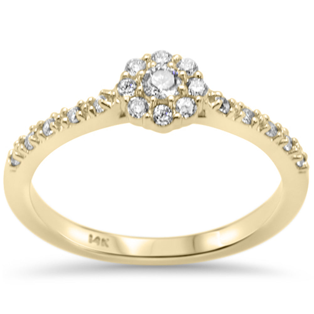 .29ct G SI 14K Yellow Gold Round DIAMOND Solitaire Ring Size 6.5