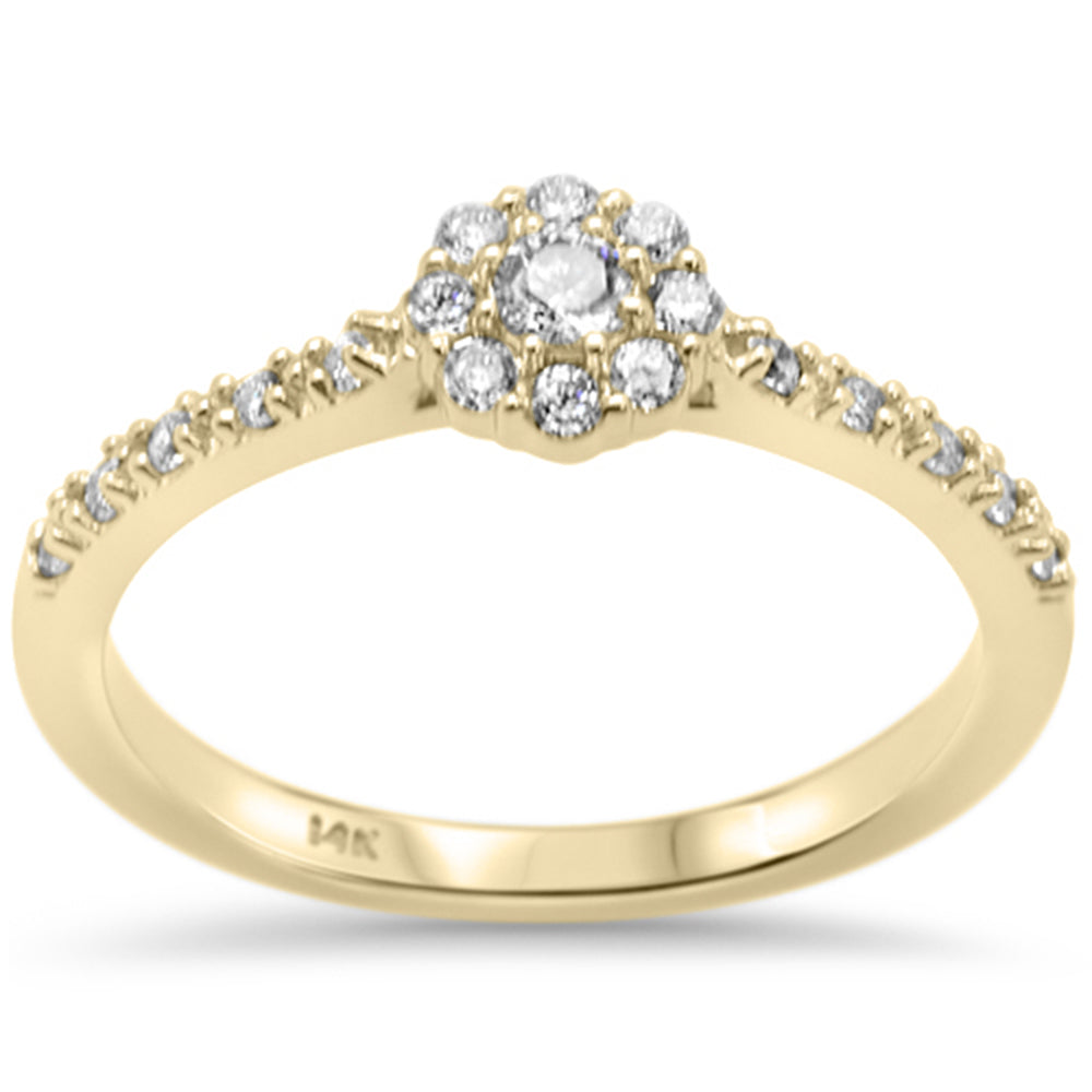 .29ct G SI 14K Yellow GOLD Round Diamond Solitaire Ring Size 6.5
