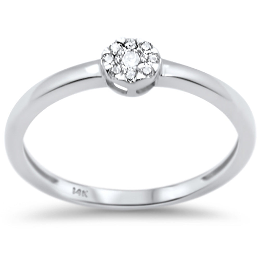 .16ct G SI 14K White GOLD Diamond Solitaire Ring Size 6.5