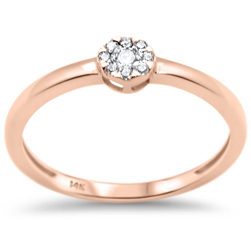 .15ct G SI 14K Rose GOLD Diamond Solitaire Ring Size 6.5