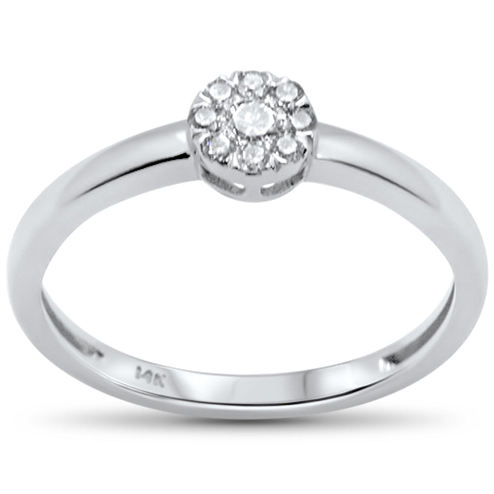 .10ct G SI 14K White GOLD Diamond Ring Size 6.5