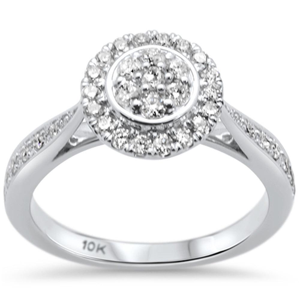 ''SPECIAL! .49ct G SI 10K White Gold Round Diamond Engagement RING Size 6.5''