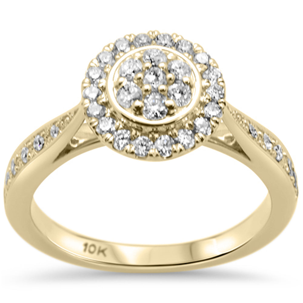 ''SPECIAL! .51ct G SI 10K Yellow Gold Round Diamond Engagement RING Size 6.5''