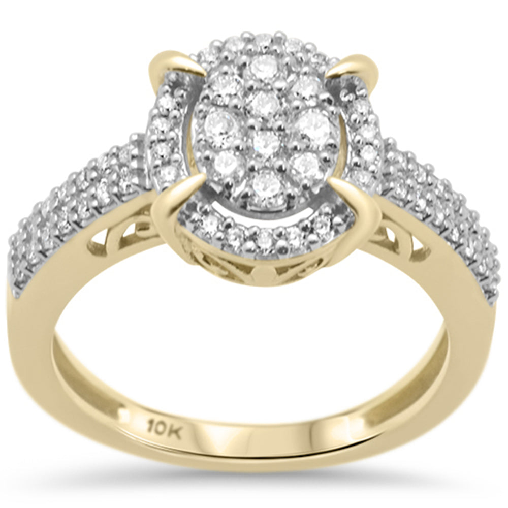 .50ct G SI 10K Yellow GOLD Diamond Engagement Ring Size 6.5