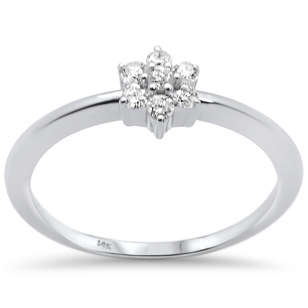 .18ct G SI 14K White Gold Diamond Solitaire RING Size 6.5