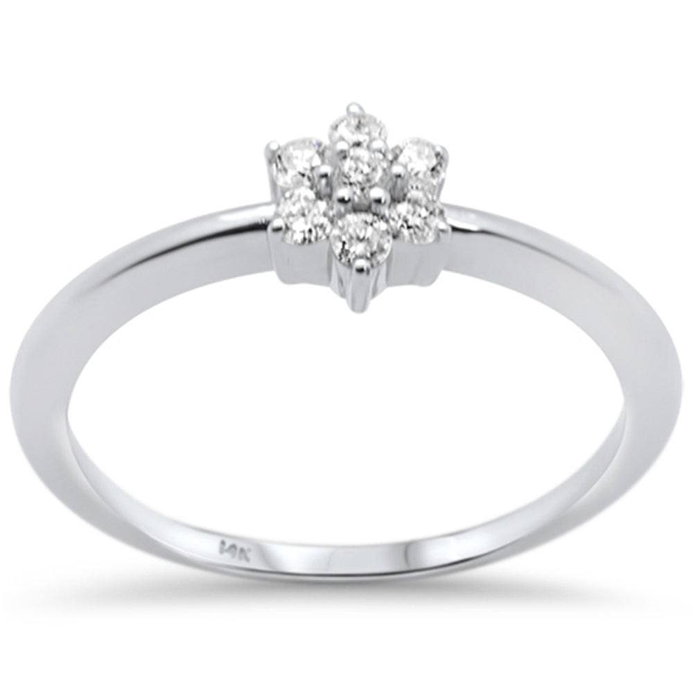 .18ct G SI 14K White Gold DIAMOND Solitaire Ring Size 6.5