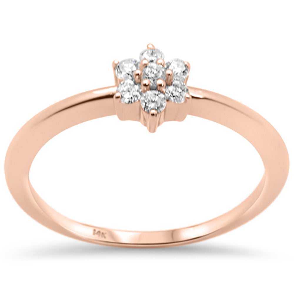 .18ct G SI 14K Rose Gold Diamond Solitaire RING Size 6.5