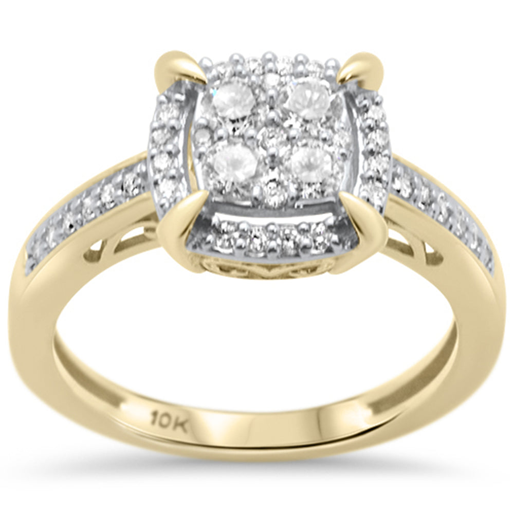 ''SPECIAL! .49ct G SI 10K Yellow Gold Round Diamond Engagement RING Size 6.5''