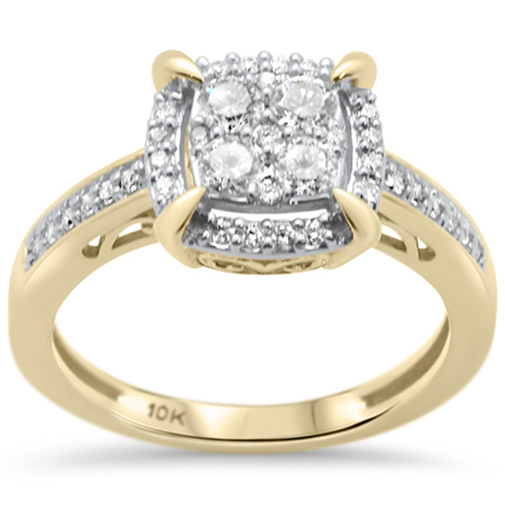 ''SPECIAL! .49ct G SI 10K Yellow GOLD Round Diamond Engagement Ring Size 6.5''
