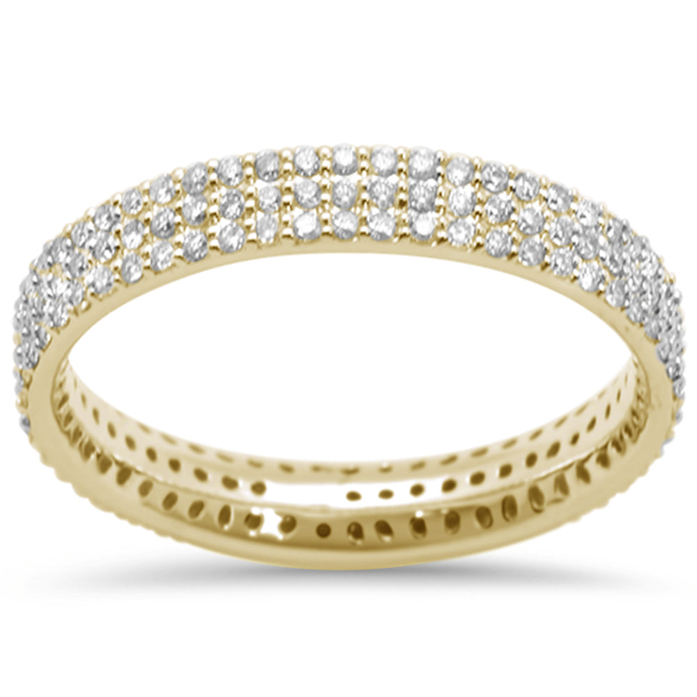 SPECIAL! .69CT G SI 14K Yellow Gold  DIAMOND Eternity Wedding Band Size 6.5