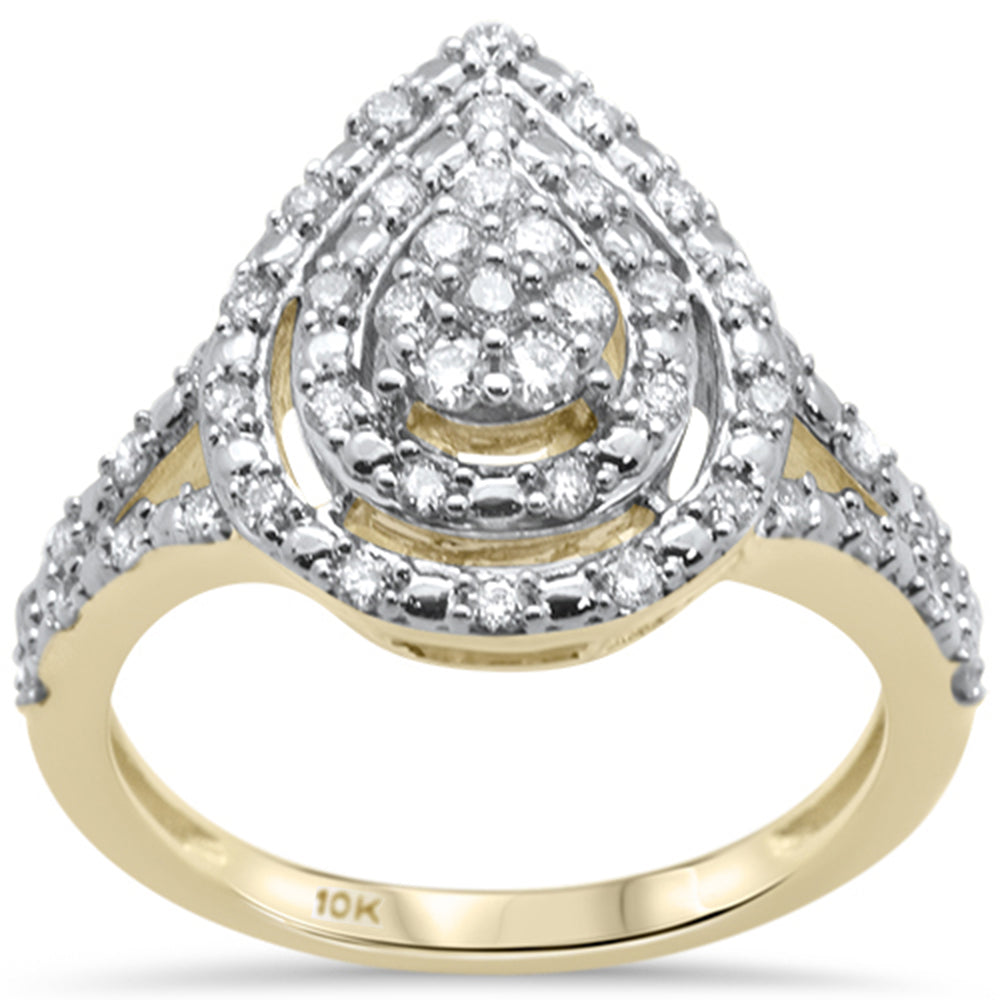 SPECIAL! .49CT G SI 10K Yellow Gold DIAMOND Marquise Engagement Ring Size 6.5