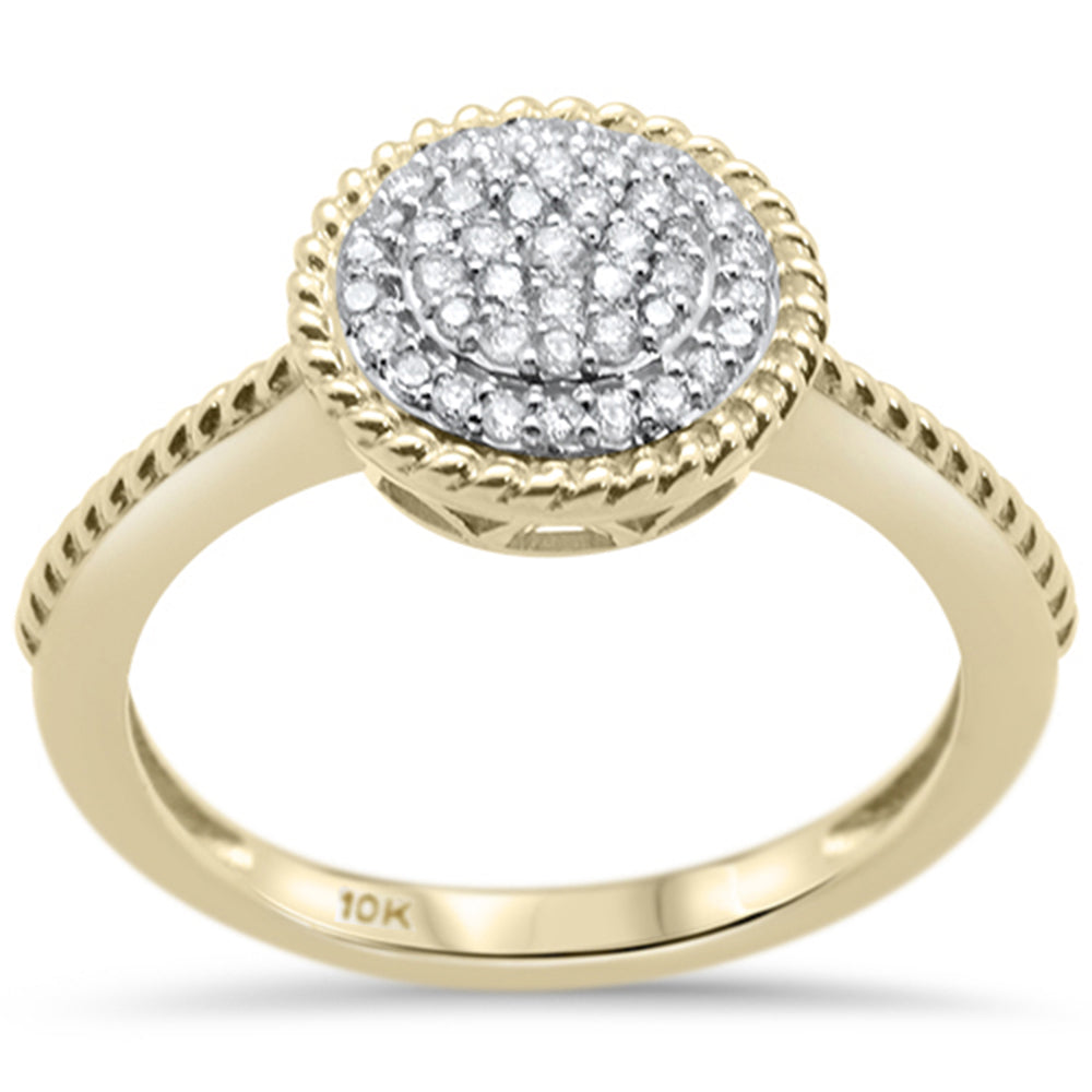 .24CT G SI 10K Yellow Gold DIAMOND Round Ladies Ring Size 6.5