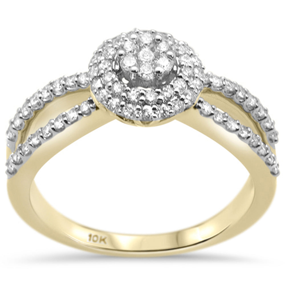 .53CT G SI 10K Yellow Gold Diamond Engagement RING Size 6.5