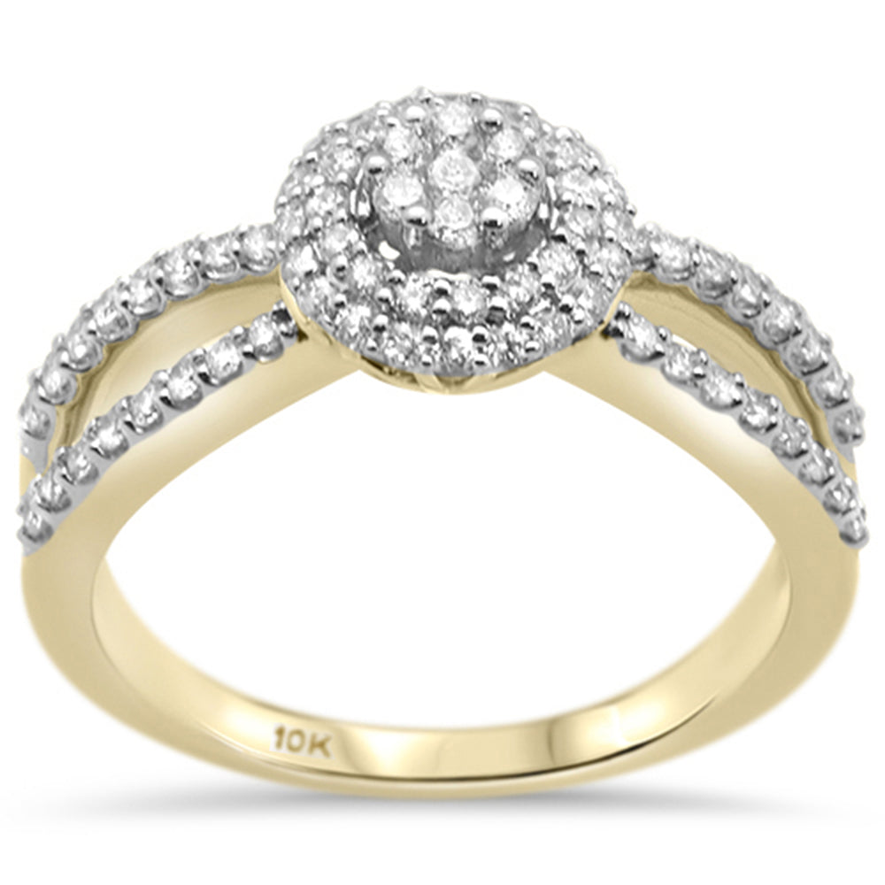 .53CT G SI 10K Yellow GOLD Diamond Engagement Ring Size 6.5