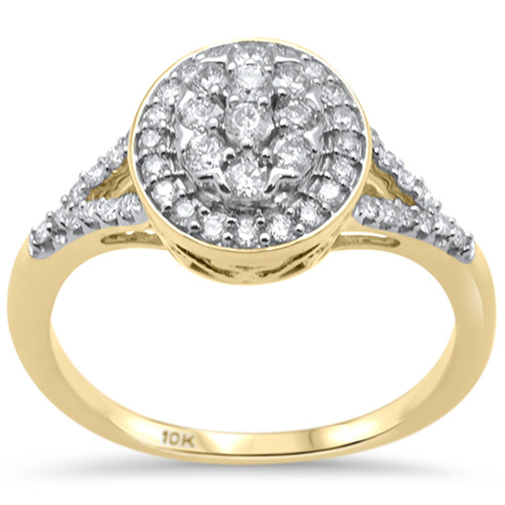 ''SPECIAL! .50CT G SI 10K Yellow Gold DIAMOND Oval Engagement Ring Size 6.5''