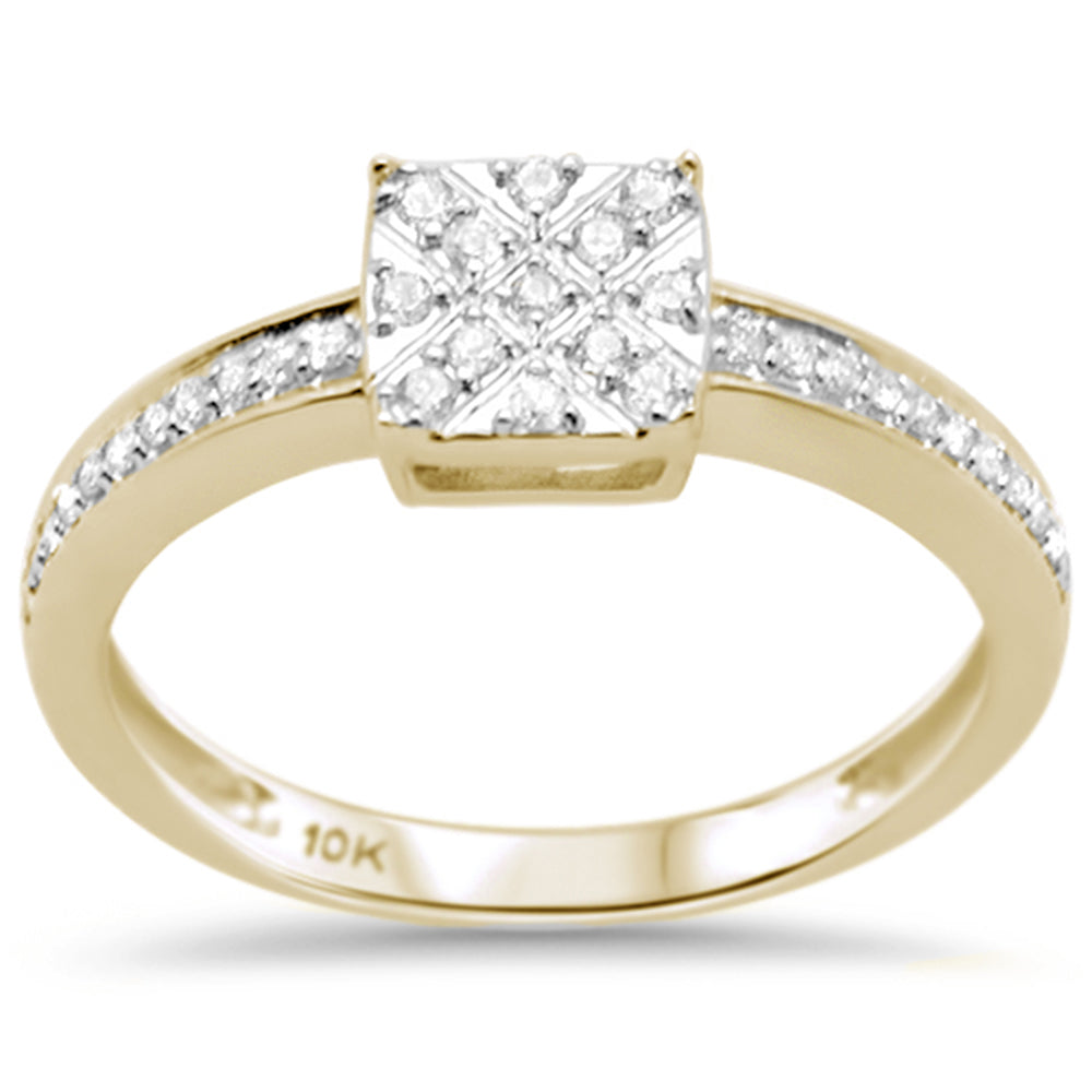 .18ct F SI 10K Yellow Gold Diamond Engagement RING Size 6.5