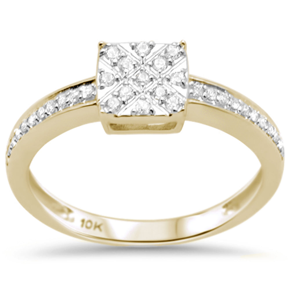 .18ct F SI 10K Yellow GOLD Diamond Engagement Ring Size 6.5