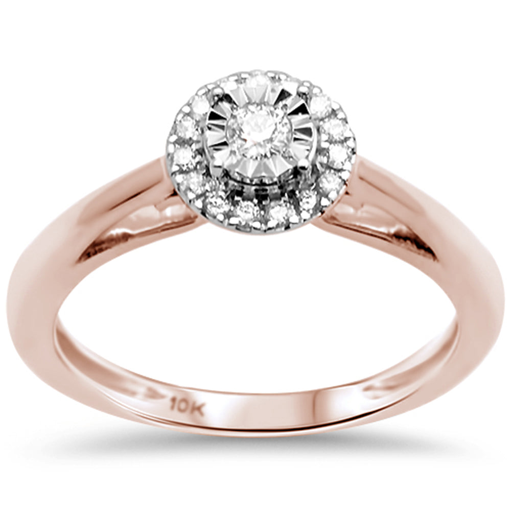 .21ct F SI 10K Rose Gold DIAMOND Engagement Ring Size 6.5