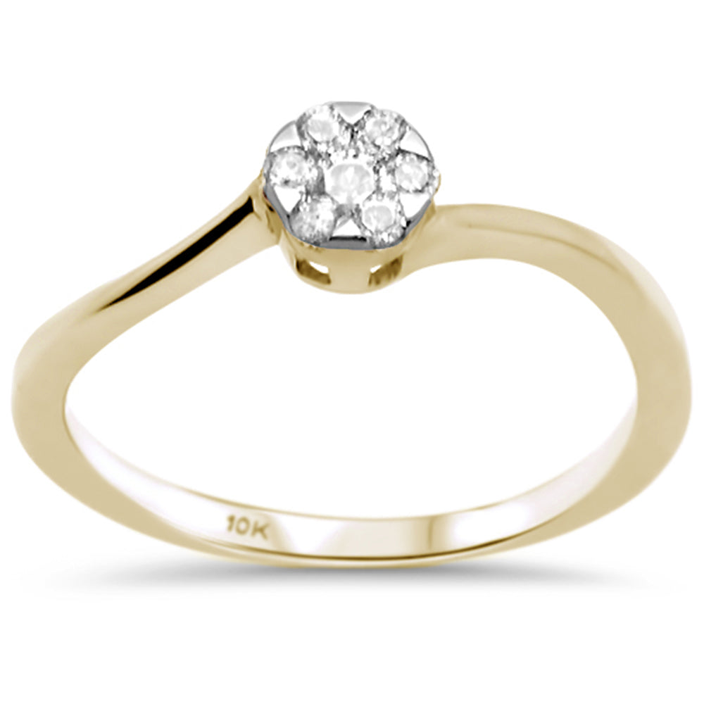 .18ct F SI 10K Yellow Gold DIAMOND Engagement Ring Size 6.5