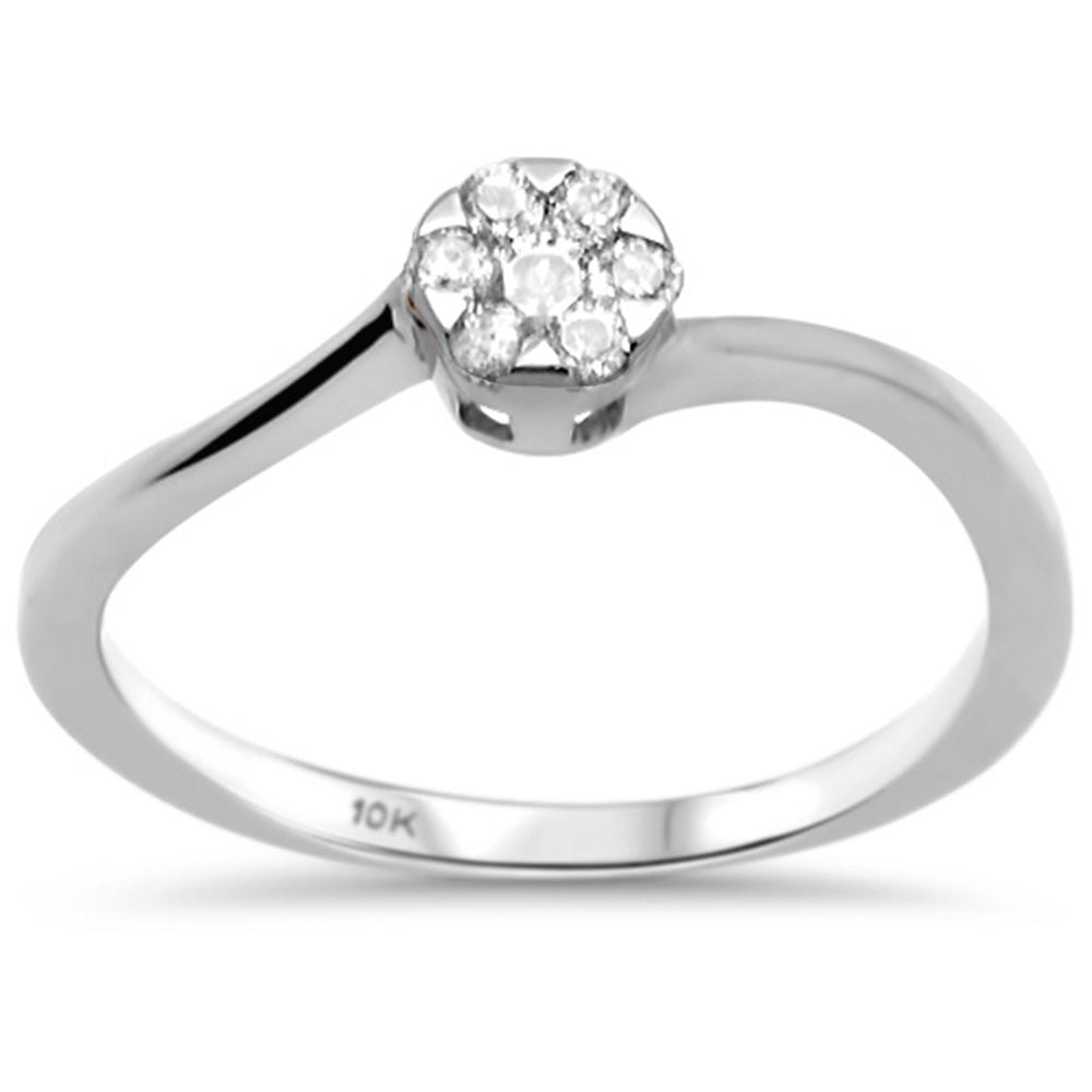 .18ct F SI 10K White Gold Diamond Engagement RING Size 6.5