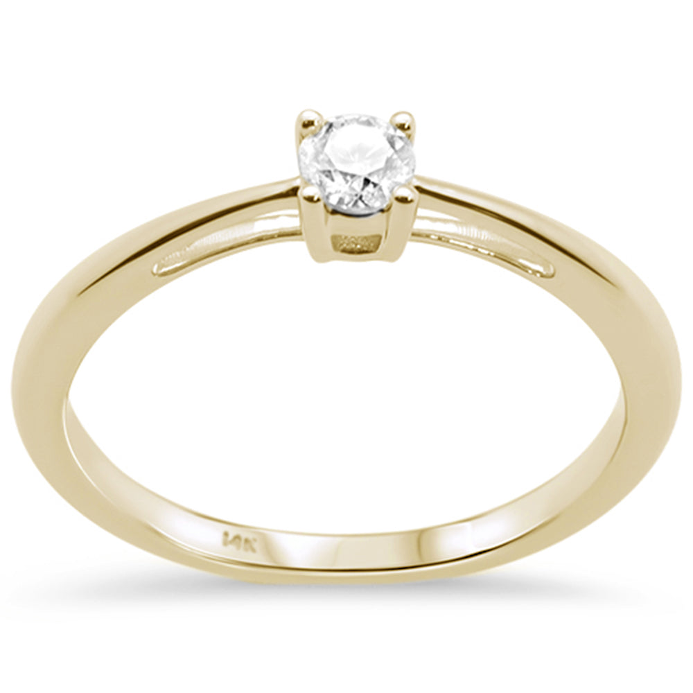 .15ct G SI 14K Yellow GOLD Diamond Solitaire Diamond Ring Size 6.5
