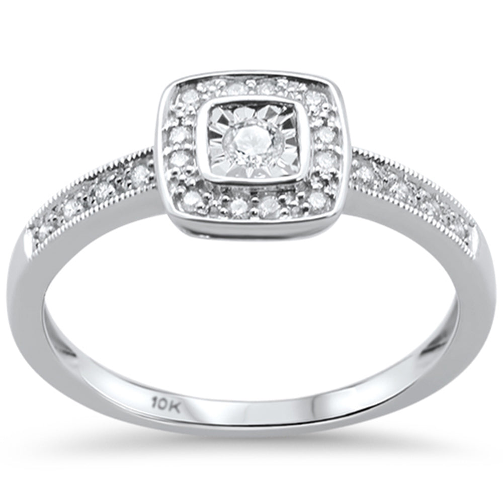 .15ct G SI 10k White Gold DIAMOND Engagement Ring Size 6.5