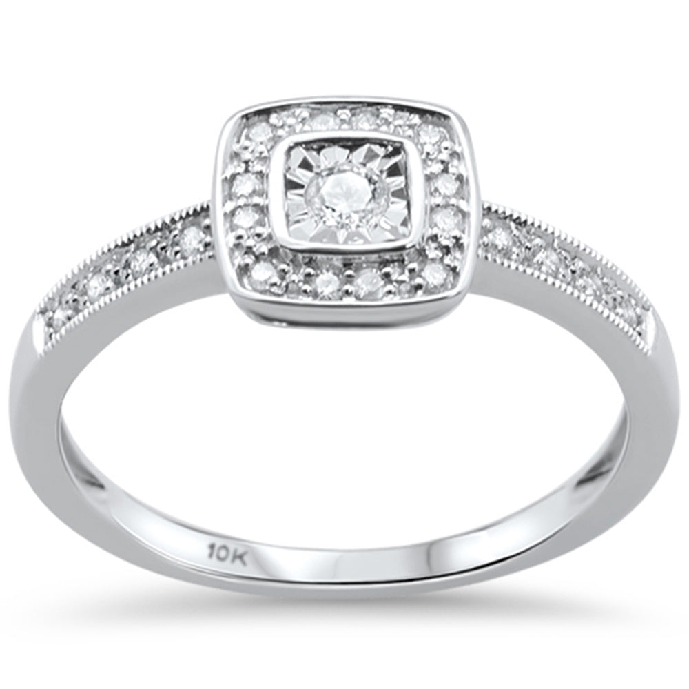 .15ct G SI 10k White GOLD Diamond Engagement Ring Size 6.5