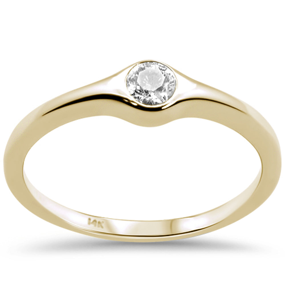 .19ct G SI 14K Yellow Gold Diamond Solitaire RING Size 6.5