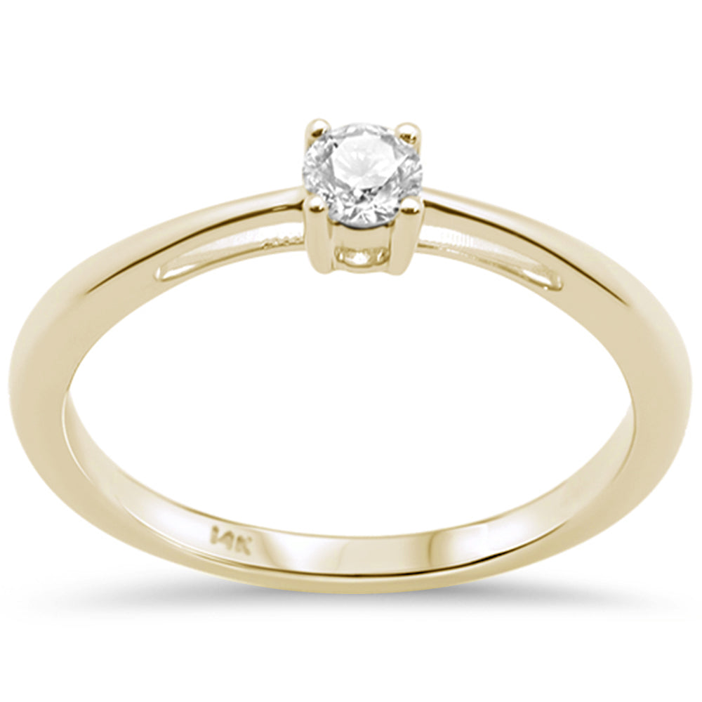 ''SPECIAL! .26ct G SI 14K Yellow GOLD Diamond Solitaire Ring Size 6.5''