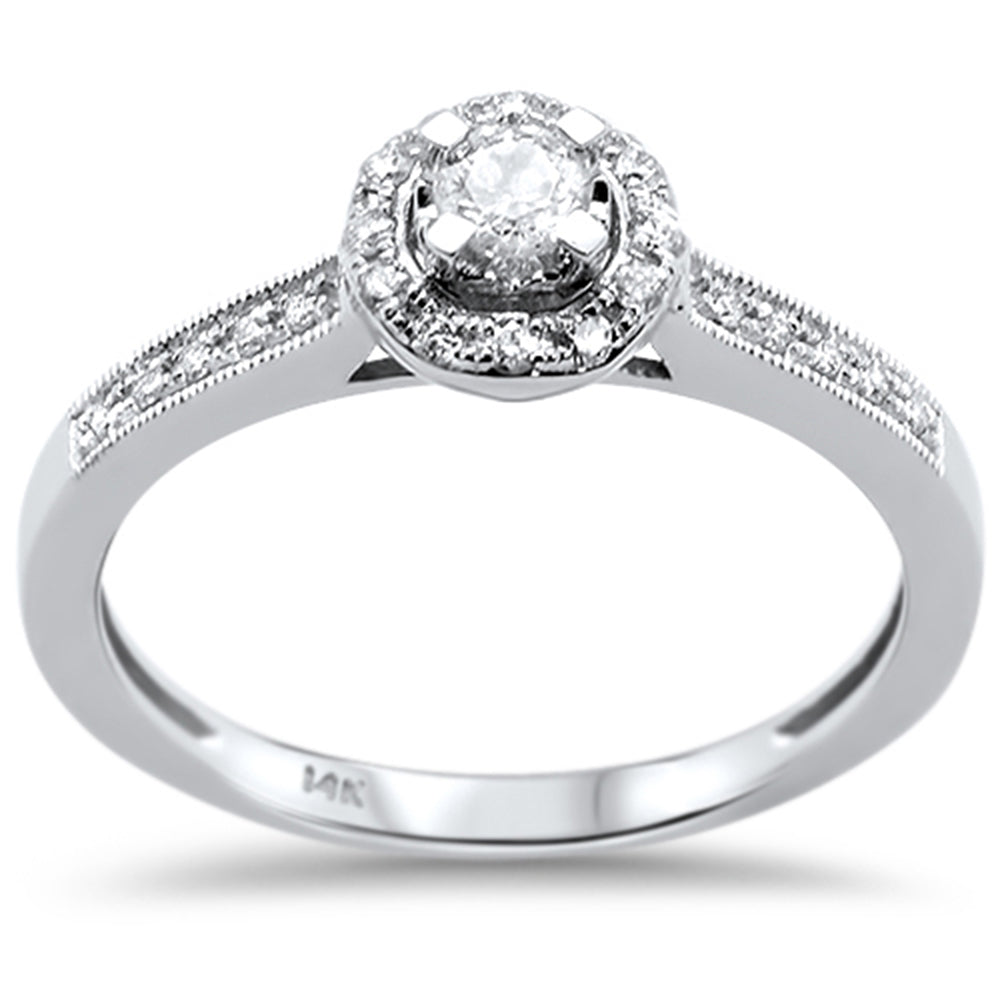 .25ct G SI 14K White Gold Diamond Engagement RING Size 6.5