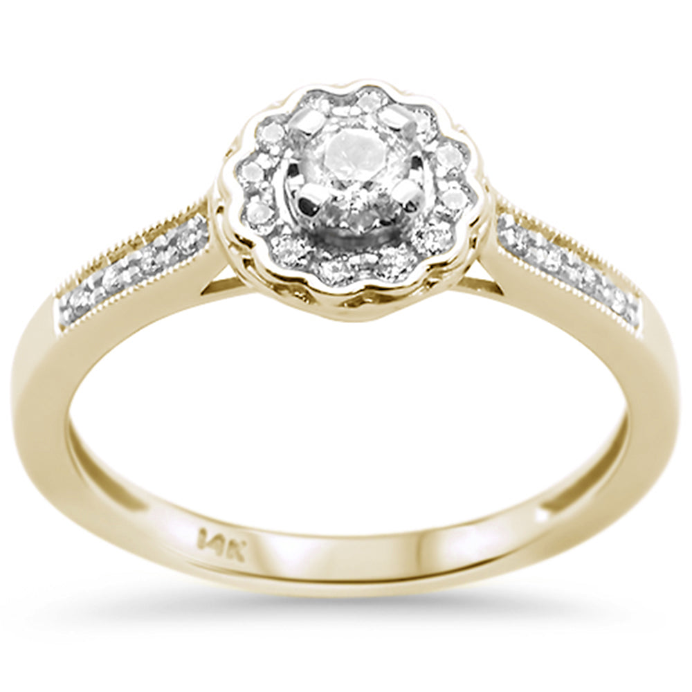 .26ct G SI 14K Yellow GOLD Diamond Engagement Ring Size 6.5