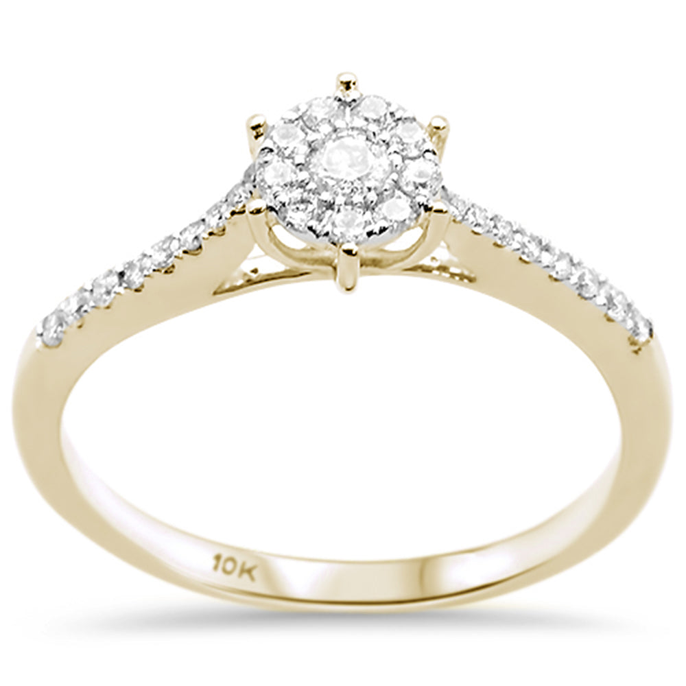 .28ct G SI 10K Yellow GOLD Diamond Engagement Ring Size 6.5