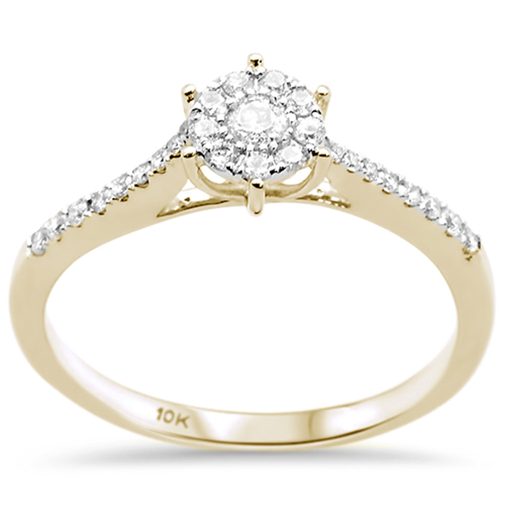 .28ct G SI 10K Yellow Gold Diamond Engagement RING Size 6.5