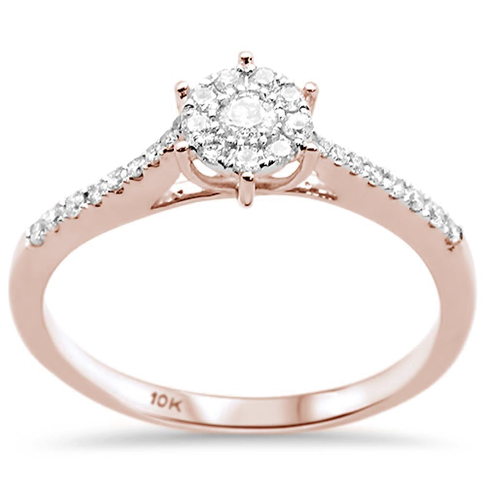 .27ct G SI 10K Rose Gold Diamond Engagement RING Size 6.5