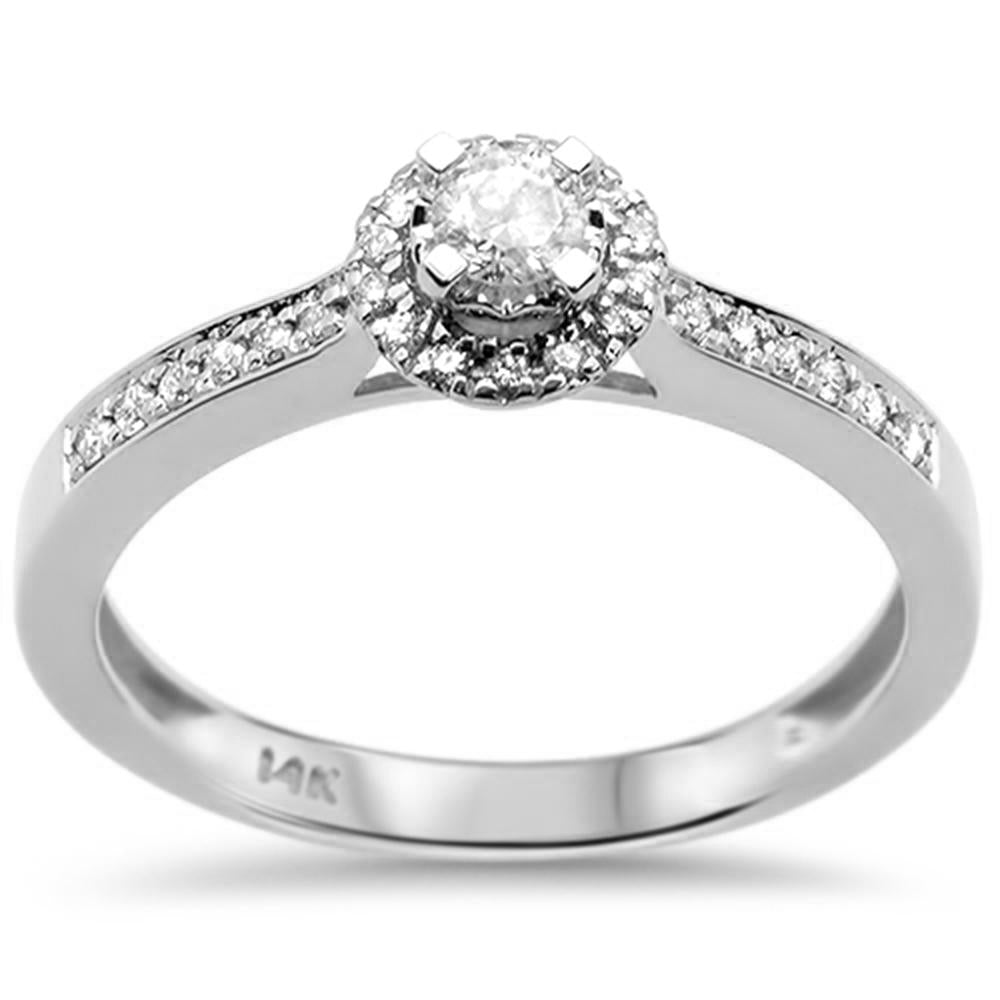 .25CT G SI 14KT White Gold DIAMOND Round DIAMOND Engagement Ring Size 6.5