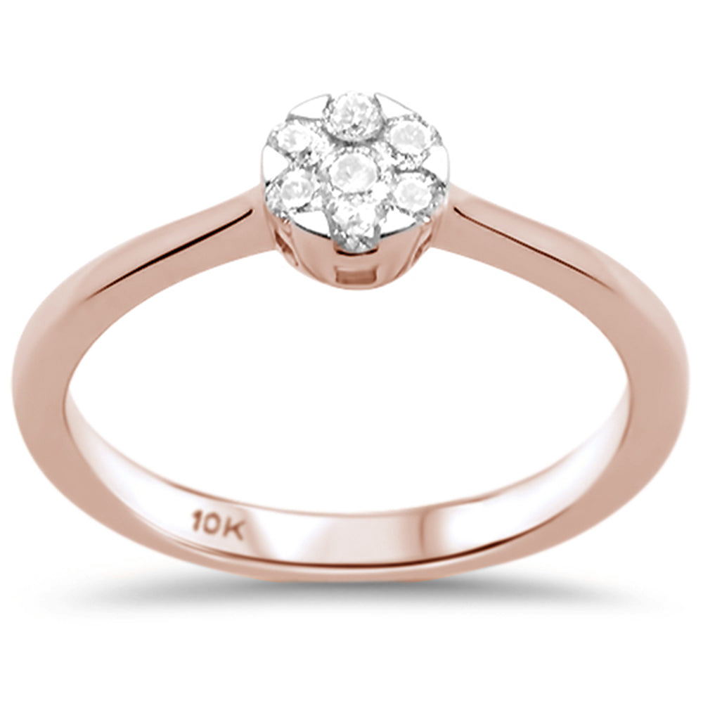 .23ct G SI 10k Rose GOLD Diamond Engagement Ring Size 6.5