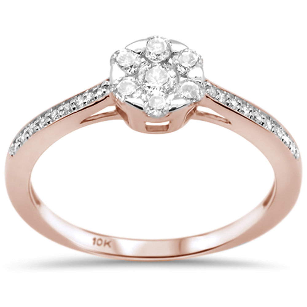 .39ct G SI 10k Rose GOLD Diamond Engagement Ring Size 6.5