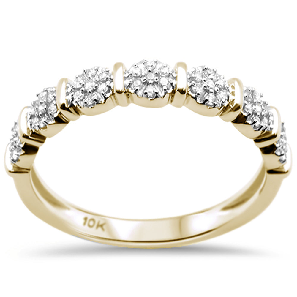 .16ct G SI 10K Yellow GOLD Diamond Band Ring Size 6.5