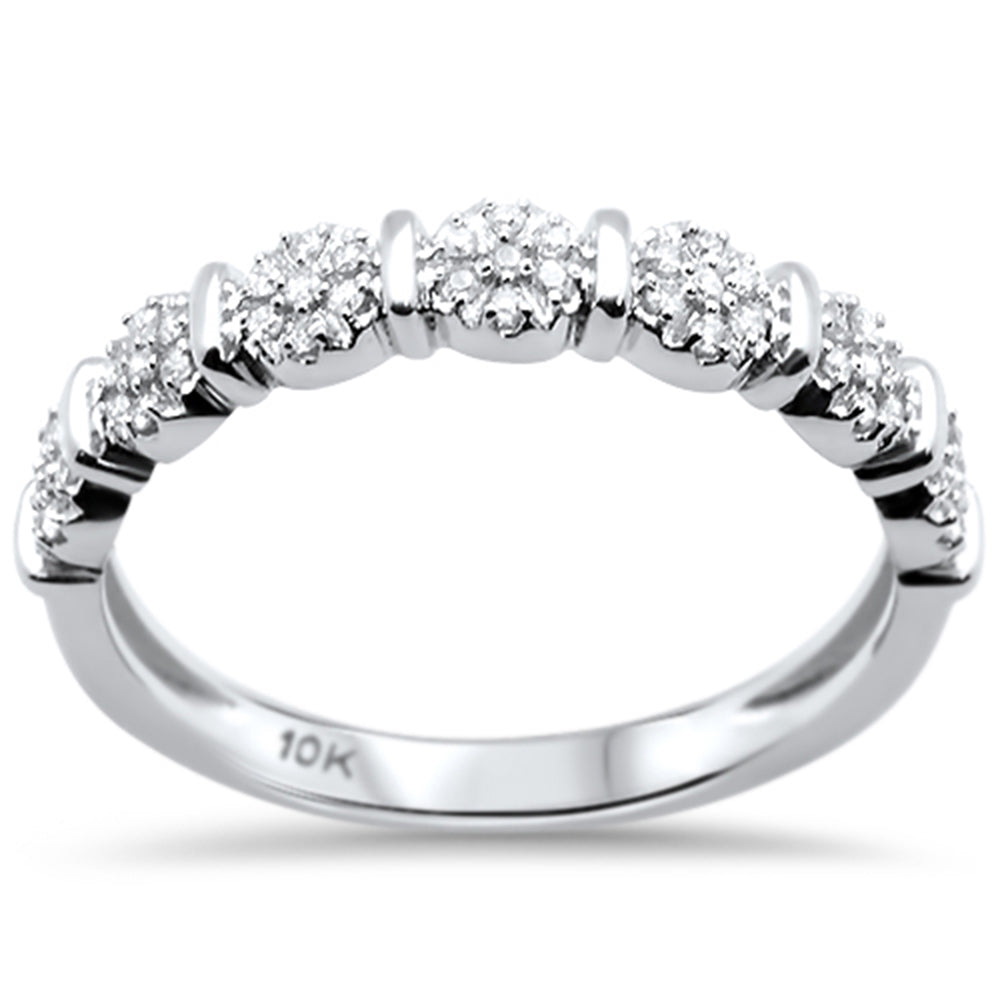 .15ct G SI 10k White GOLD Diamond Band Ring Size 6.5