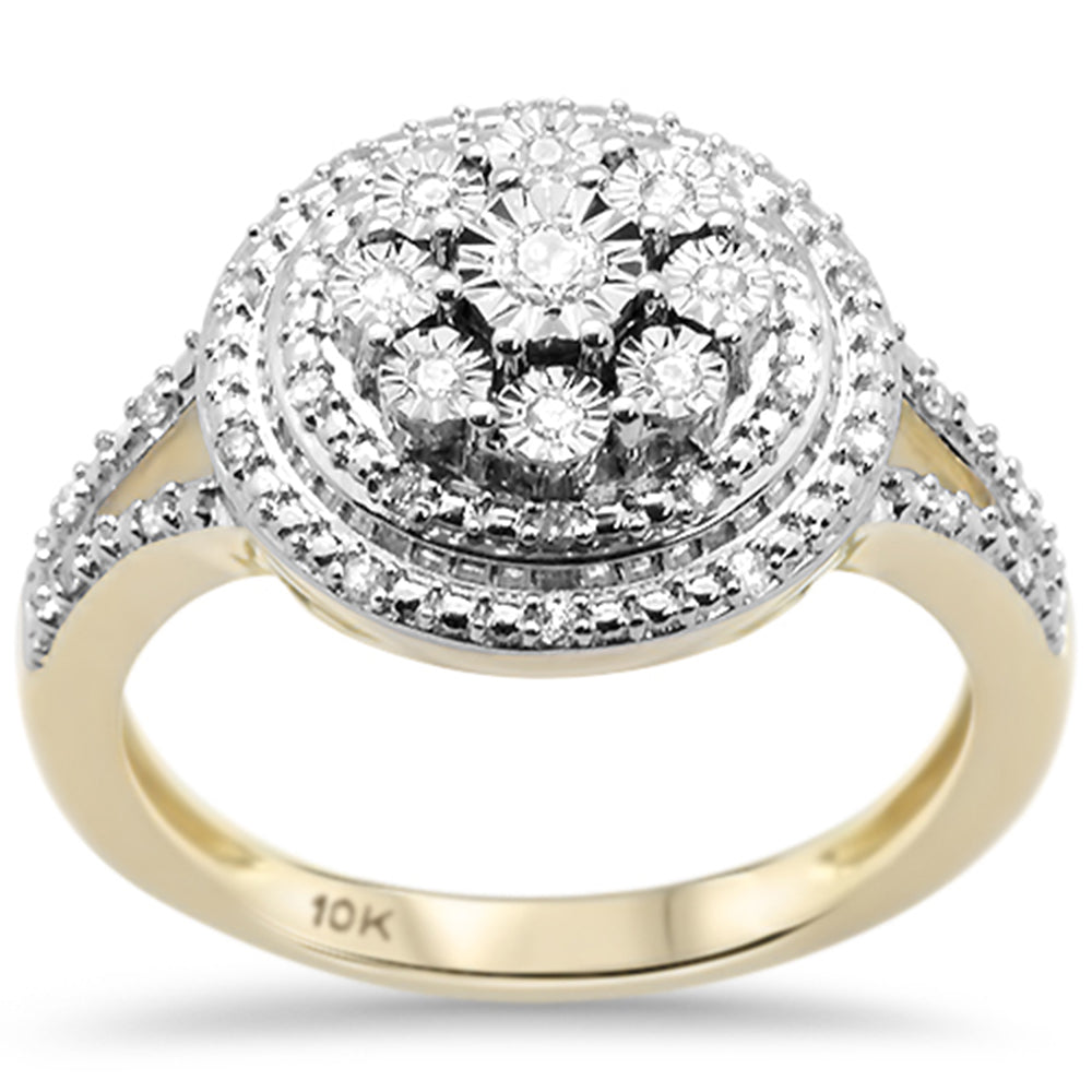 ''SPECIAL! .18ct G SI 10K Yellow Gold Diamond Engagement RING Size 6.5''