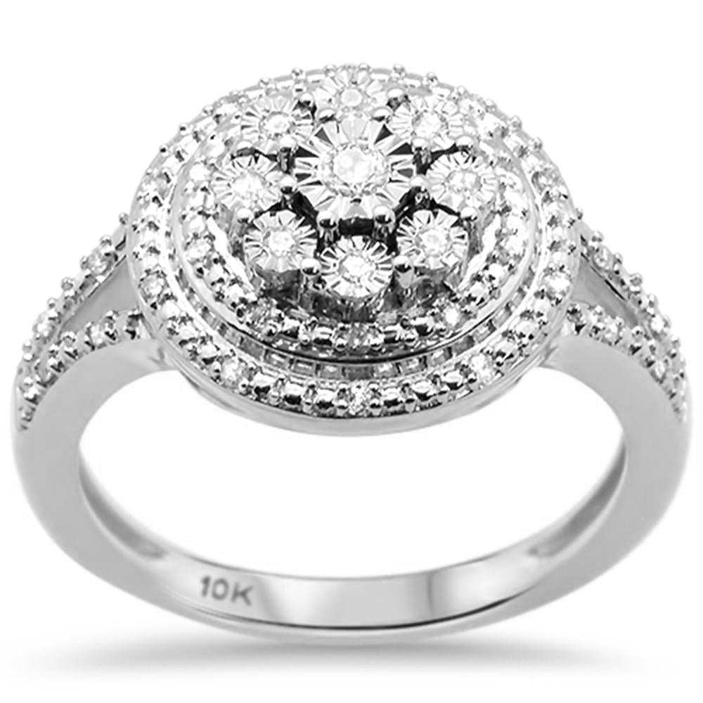 ''SPECIAL! .18ct G SI 10K White Gold DIAMOND Engagement Ring Size 6.5''
