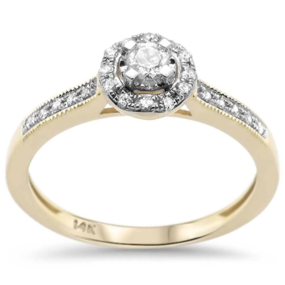 .25ct G SI 14K Yellow Gold DIAMOND Engagement Ring Size 6.5