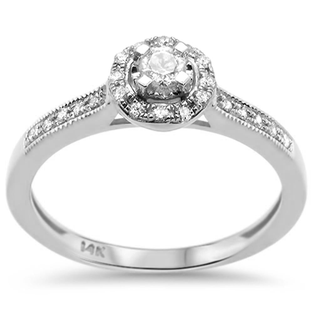 .25ct G SI 14K White Gold DIAMOND Engagement Ring Size 6.5